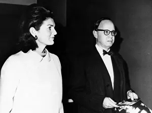 1960s Candids Prints: Jacqueline Kennedy, escorted by Arthur Schlesinger Jr