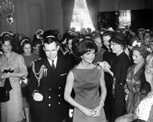 Reception Prints: Jacqueline Kennedy at a reception for the wives of American Society of Newspaper Editors