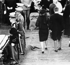 Arlington Prints: Jacqueline Kennedy and Robert Kennedy leave the grave site at the end of President John Kennedy's funeral