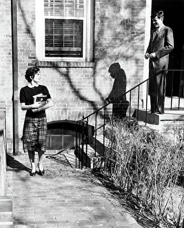 Images Dated 2nd December 2016: Jacqueline Kennedy and Senator John F. Kennedy, Georgetown University, 04-06-1954