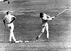 Rhode Island Prints: Jacqueline Kennedy taking a lesson from golf pro Henry Lidner at the Newport Country Club