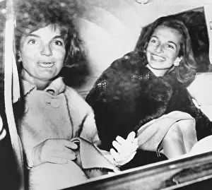 Radziwill Prints: Jacqueline Kennedy, tan from a week's vacation in Florida with her sister Lee Radziwill