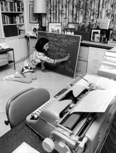 Pucci Prints: Jacqueline Susann charting out her novel-in-progress