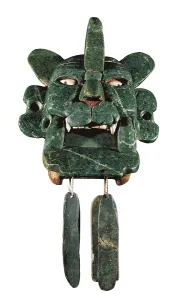 Mexico Prints: Jade mask of bat god. 6th-8th c