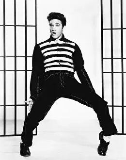 Prison Uniform Prints: JAILHOUSE ROCK, Elvis Presley, 1957