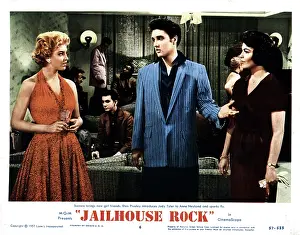 Hand Out Prints: JAILHOUSE ROCK, from left, Jennifer Holden, Elvis Presley, Judy Tyler, 1957
