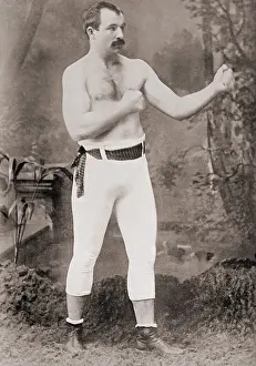 Bare Chested Prints: Jake Kilrain, the bare-knuckle prize-fighter in boxing stance