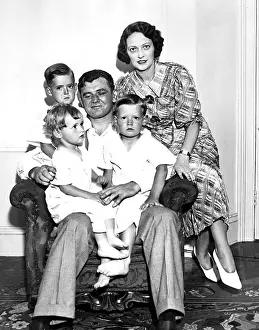 Family Photo Prints: James Braddock, wife May and children at home in Guttenberg, NJ, June 13, 1935