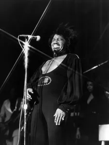 Singer Prints: James Brown, performing, 1974. Courtesy: CSU Archives/Everett Collection
