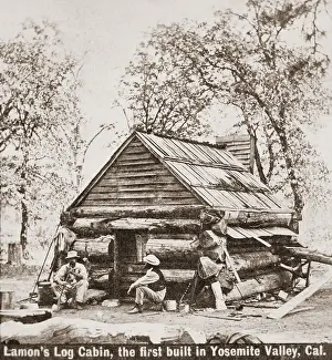 Wild West Prints: James Chenowith Lamon built the first permanent cabin in the Yosemite Valley in 1861 and wintered over in 1862-63