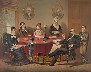 Images Dated 18th March 2009: The James Garfield family in 1880, the year of his election to the U.S. Presidency