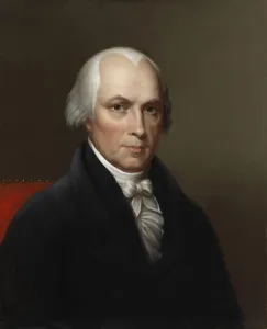 Bow Tie Prints: James Madison in a 1826 portrait by Charles Bird King