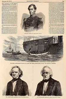 Wood Engraving Prints: James Mason and John Slidell, landing at Fort Lafayette