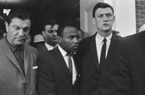 Student Prints: James Meredith accompanied by U.S. Marshals at the University of Mississippi. Oct. 1, 1952