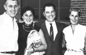 Josephine Prints: JAMES R. HOFFA-With his wife, son & daughter in Detroit
