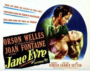 Orson Prints: JANE EYRE, Orson Welles, Joan Fontaine, 1944, poster art