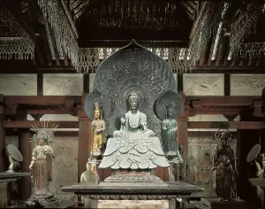 Nippon Prints: JAPAN. HONSHU. NARA. Irakuga. Horyuji Temple