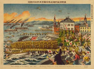 February Prints: Japanese army was welcomed when it landed in Vladivostok in April 1918