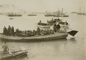 Port Prints: Japanese boats approach landing
