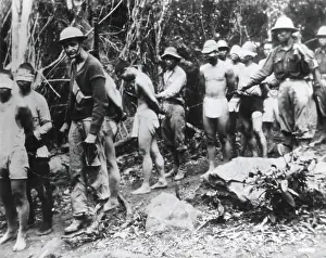 Underwear Prints: Japanese prisoners in western Bataan, in the custody of U.S. and Filippino soldiers