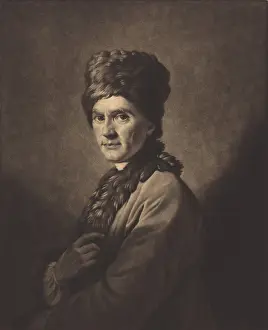 1760s Prints: Jean Jacques Rousseau, mezzotint by David Martin