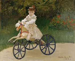Impressionism Prints: Jean Monet on His Hobby Horse, by Claude Monet