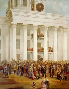 Images Dated 15th April 2008: Jefferson Davis (1808-1889), inauguration as president of the new Southern Confederacy in 1861 in Montgomery