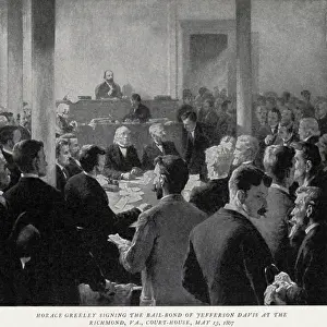 Treason Prints: Jefferson Davis was released from civilian custody on bail of $100, 000 in May 1867