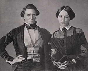 Wedding Prints: Jefferson and Varina Davis at the time of their wedding in 1845