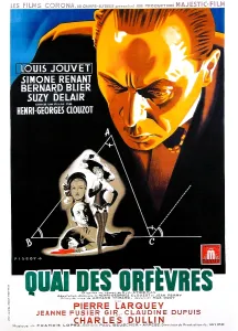 Murder Prints: JENNY LAMOUR, (aka QUAI DES ORFEVRES), French poster, Louis Jouvet, 1947