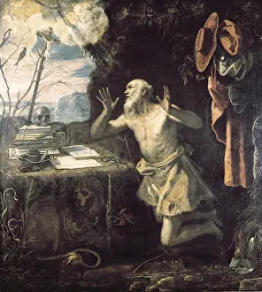 Latium Prints: JEROME, Saint (347-420). Father and doctor of the Church
