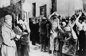 Genocide Prints: Jews rounded up in Warsaw, Sept
