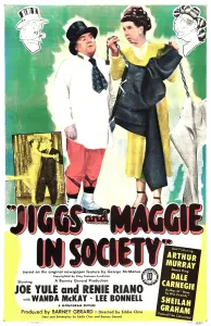 Winking Prints: JIGGS AND MAGGIE IN SOCIETY, US poster, top from left: Joe Yule, Renie Riano, 1947