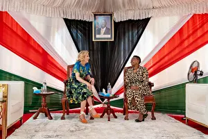 Kenya Prints: Jill Biden is greeted by Rachel Ruto