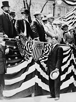 Champion Prints: Jim Thorpe greeted by Mayor William Gaynor (3rd from left) in Olympic ceremony at New York City Hall