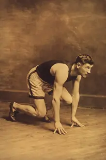 Shorts Prints: Jim Thorpe in runner's starting position