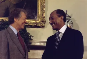 Negotiations Prints: Jimmy Carter with Egyptian President Anwar Sadat in the White House Oval Office