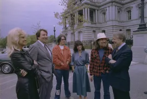 Willie Prints: Jimmy Carter with Willie Nelson and others in Washington D.C. Ca. 1977-1980