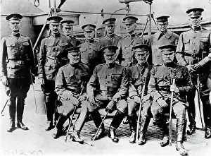 Pershing Prints: J.J. PERSHING and his staff aboard the S