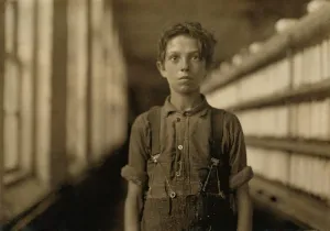 Industrial Revolution Prints: Jo Bodeon, a child laborer in the Chace Cotton Mill of Burlington