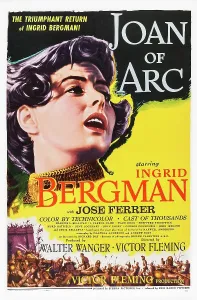 Martyr Prints: JOAN OF ARC, US poster art, Ingrid Bergman, 1948