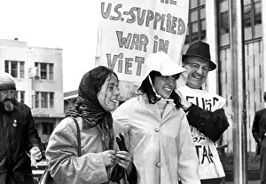 Demonstration Prints: Joan Baez protesting against federal income taxes supporting the war in Vietnam