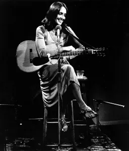 Concert Prints: Joan Baez relaxes between songs during her special public television concert AN HOUR WITH JOAN BAEZ (TV)