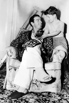 Sitting In Chair Prints: Joe DiMaggio, recovering from an operation on his right heel