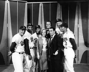 Bill Prints: THE JOEY BISHOP SHOW, front center: Abby Dalton