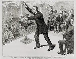 Wood Engraving Prints: Johann Most, a German immigrant and anarchist