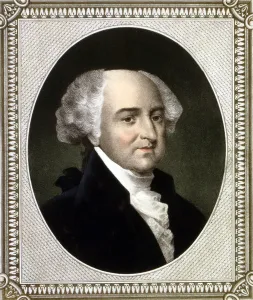 Images Dated 12th August 2008: John Adams, 2nd president of the United States, color lithograph ca. 1846