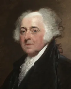 Stuart Prints: JOHN ADAMS, by Gilbert Stuart, c. 1800-1815, American painting, oil on canvas