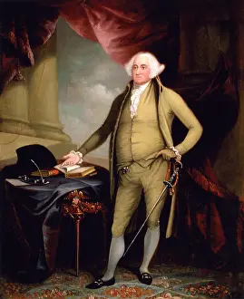 Linear Perspective Prints: JOHN ADAMS, by William Winstanley, 1798, British-American painting, oil on canvas