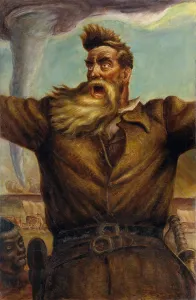 Curry Prints: JOHN BROWN, by John Steuart Curry, 1939, American painting, oil on canvas